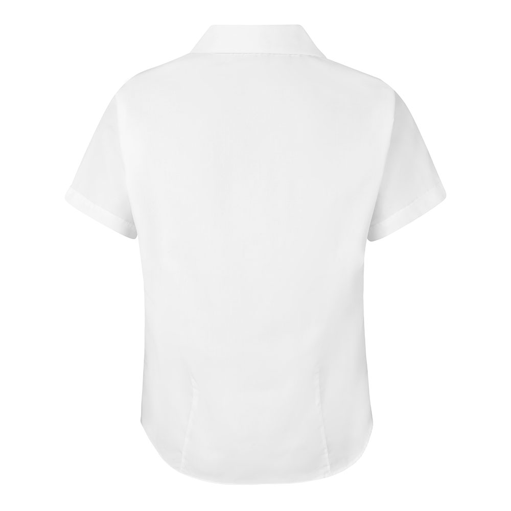 Fitted Short Sleeve, Non Iron Revere Collar Blouse - Twin Pack
