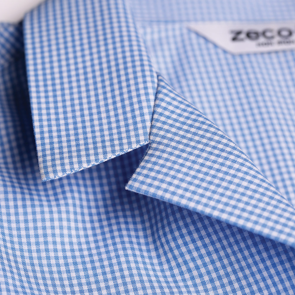 Checked Short Sleeve, Non Iron Revere Collar Eco-Blouse - Twin Pack