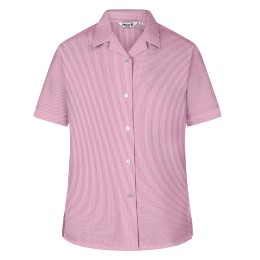 Woven Stripe Short Sleeve, Non Iron Revere Collar Blouse - Twin Pack (MTO)
