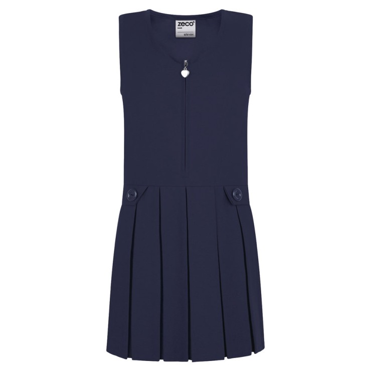 Zip Front Pinafore (Grey, Navy & Black)