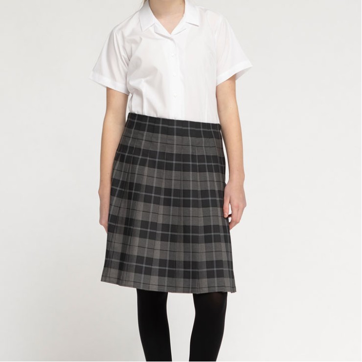 Tartan Senior Stitch Down Pleat Eco-Skirt 