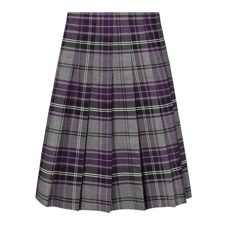 Tartan Senior Stitch Down Pleat Eco-Skirt - 18" Length (Made To Order)