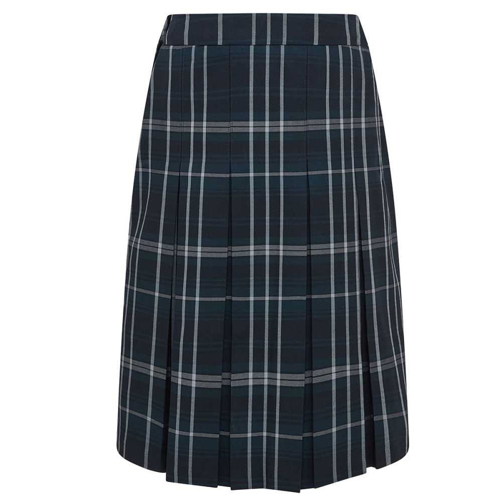 Tartan Stitch Down Box Pleat Skirt 