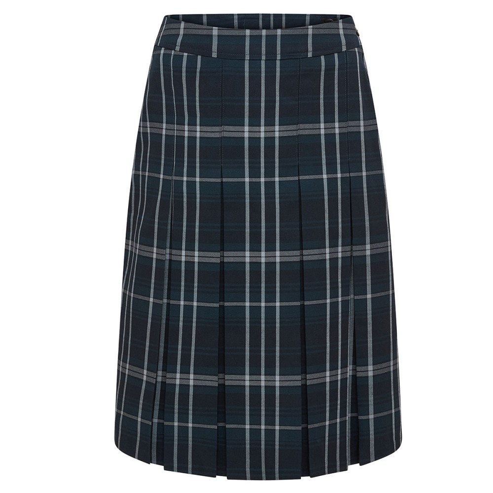 Tartan Stitch Down Box Pleat Skirt 