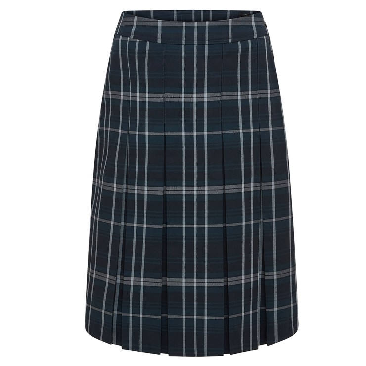Tartan Stitch Down Box Pleat Skirt 