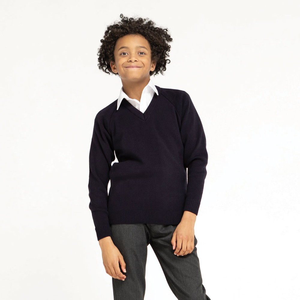 Knitted V-Neck Jumper