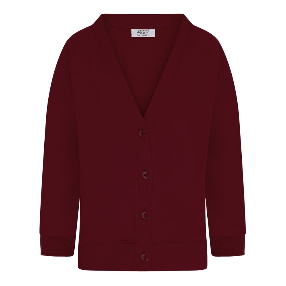 Polycotton Sweatshirt Cardigan