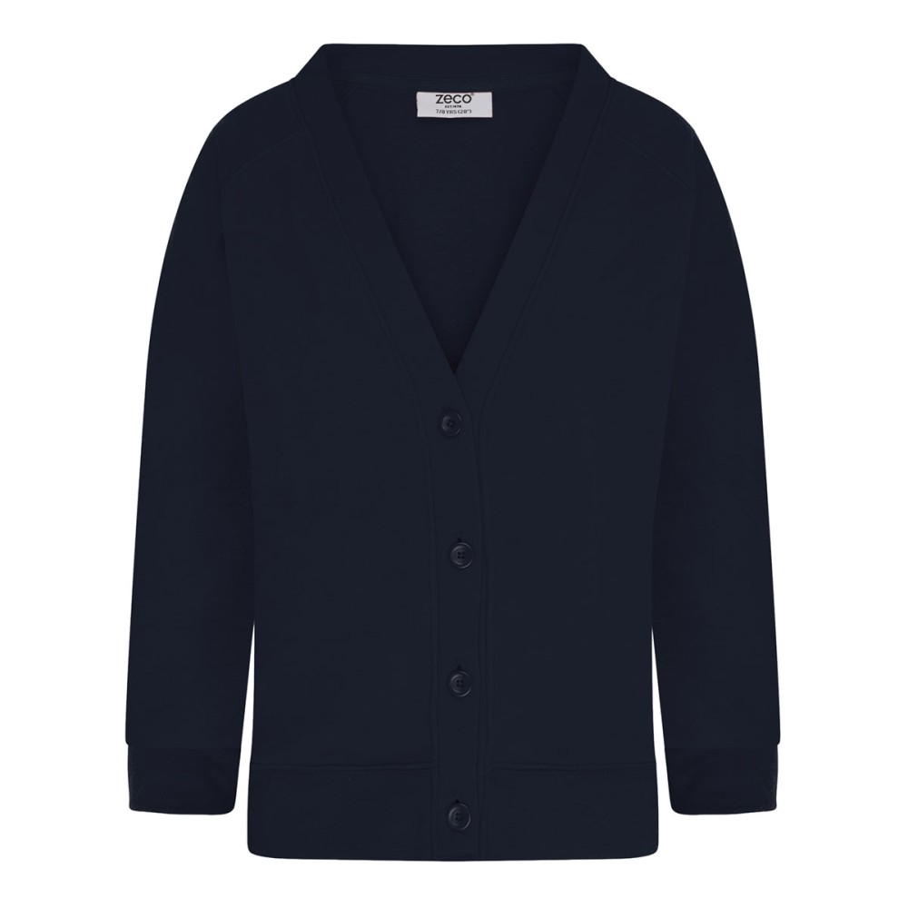 Polycotton Sweatshirt Cardigan