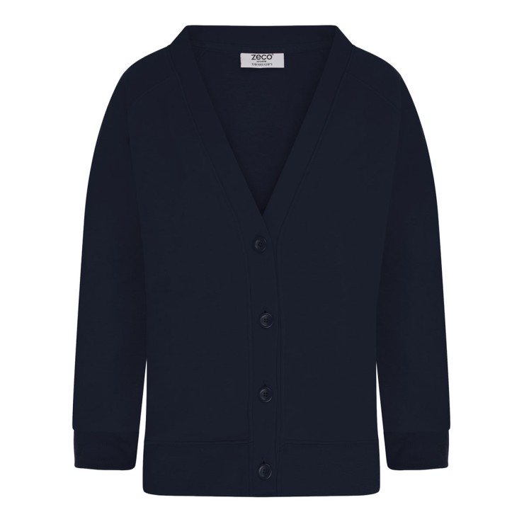 Polycotton Sweatshirt Cardigan